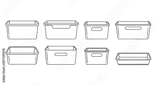 Collection of various storage containers