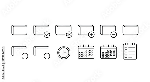Collection of various icons and symbols Vector