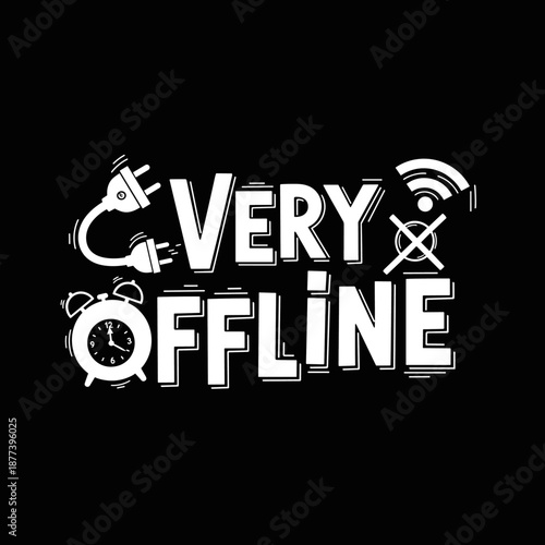 Very Offline Text with Icons.