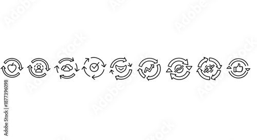 Sequential emotion cycle Vector