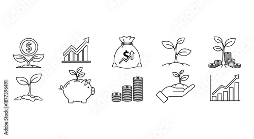 Growth and investment concepts Vector