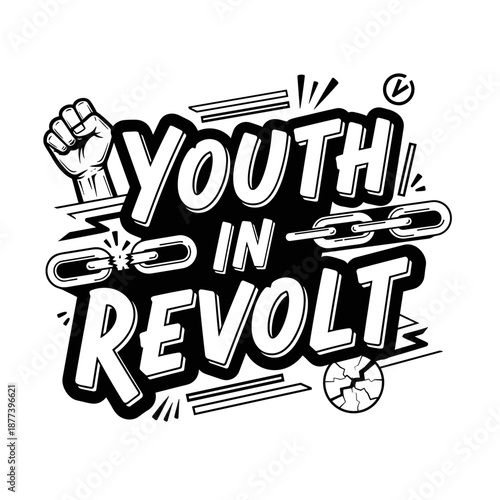Youth in Revolt Fist and Broken Chain Symbol.