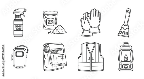 Essential emergency supplies Vector