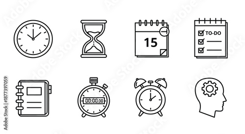 Time management tools Vector