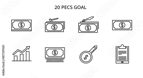 Financial planning and savings target Vector