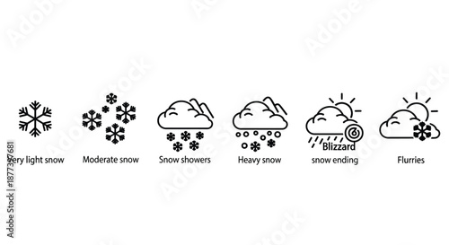 Weather forecast snow conditions Vector