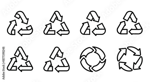 Various recycling symbols Vector