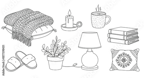 Cozy indoor living space Vector