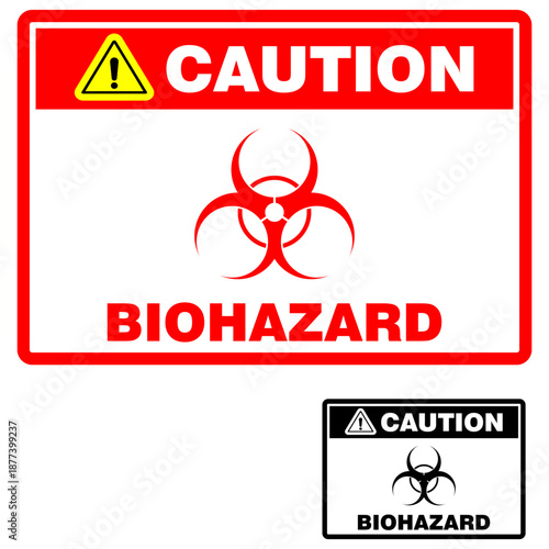 Caution, Biohazard, sign vector
