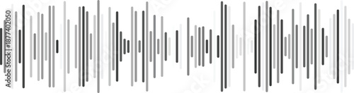 Sound Waveform in Modern Minimalist Design with High Contrast Black and White Colors on Digital Audio Track for Music Production