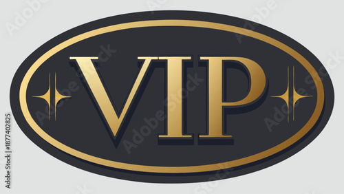 Elevate your brand with this premium VIP vector badge, symbolizing luxury and exclusivity