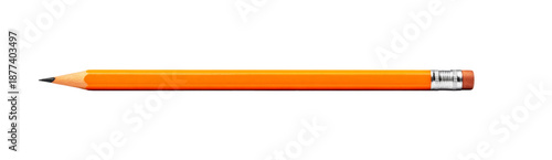yellow pencil on white background