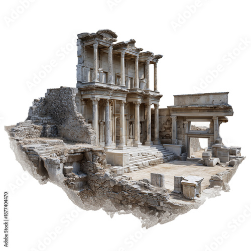 Wallpaper Mural Ephesus Ancient City Building Isolated on Transparent Background. PNG Torontodigital.ca