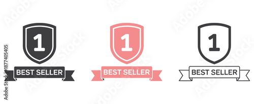 Promotional best seller badge, vector illustration with decorative label, perfect for marketing materials, advertising, product highlight, and sales promotion.