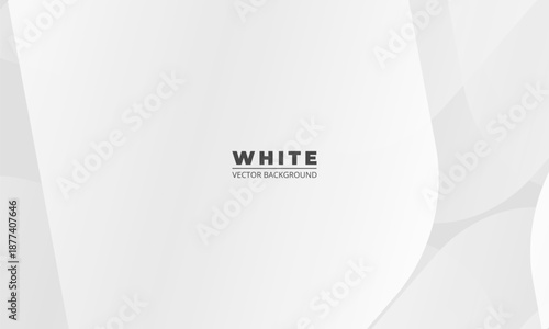 Vector abstract white and gray geometric background for bussines presentation or cover. White banner abstract pattern. Vector illustration
