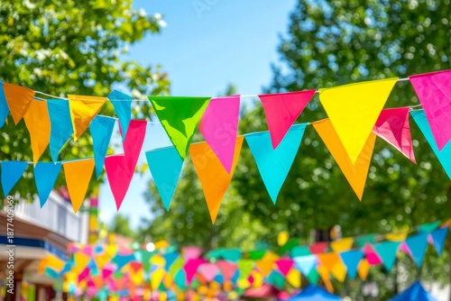 Vibrant block party showcases the richness of Hispanic culture. 