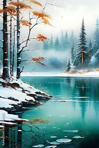 lake in winter