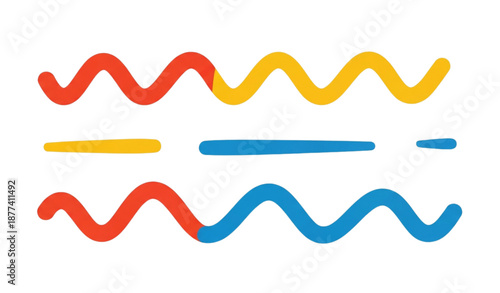 Colorful hand-drawn marker strokes, boxes, and bubbles flat vector collection isolated on transparent background