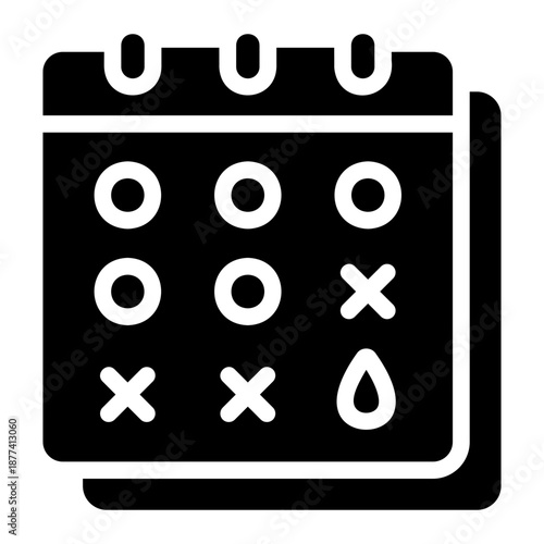 Menstrual Cycle Solid icon