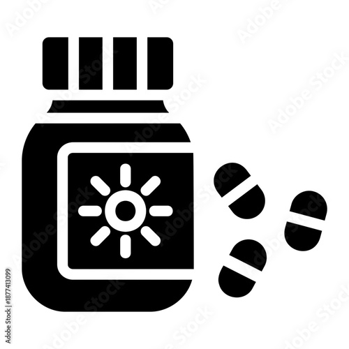 vitamin d supplement Solid icon
