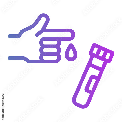 blood test Line Gradient Icon