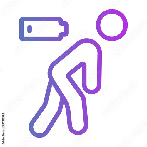 chronic fatigue Line Gradient Icon