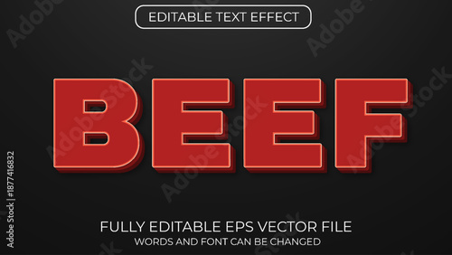 Beef editable text effect