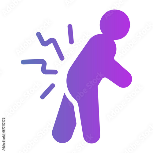 pelvic pain Line Gradient Icon