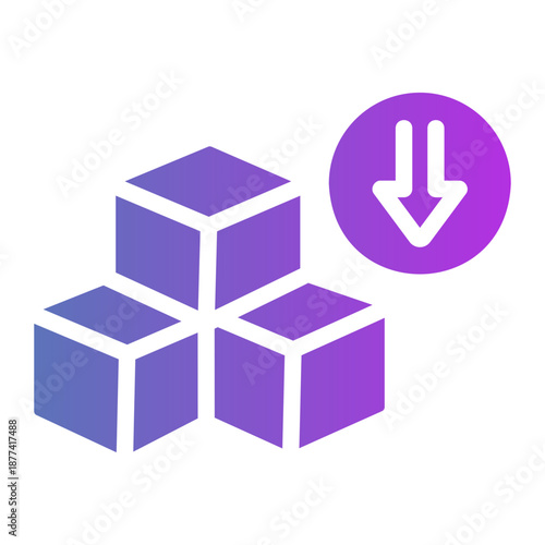 reduce sugar Line Gradient Icon