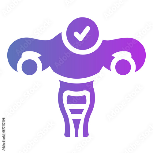 uterus Line Gradient Icon