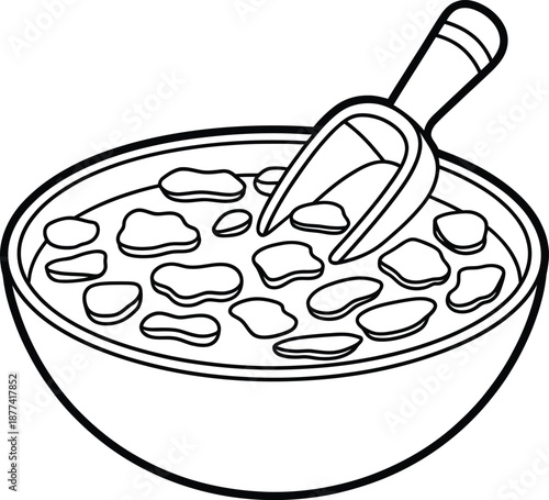 Bowl filled with cereal