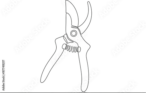  Garden Pruning Shears – Hand Tool Line Art Illustration

