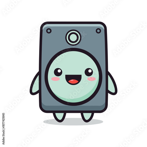 Cute Cartoon Speaker Character Illustration