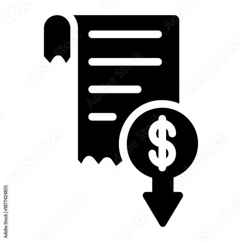 Expense report Solid icon