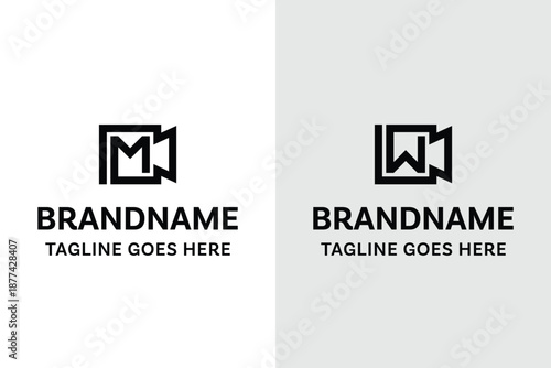 Letter M and W Video Camera Logo, symbolizing vision, creativity, and visual storytelling