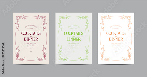 Cocktail and Dinner Party Invitation Template