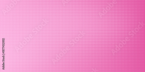 Pink rose halftone pattern. Retro comic gradient background. Pixelated dot texture overlay.