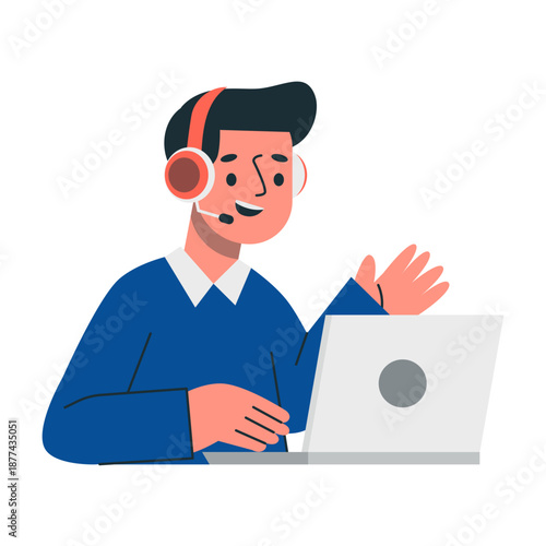 Customer Service Support Character Illustration