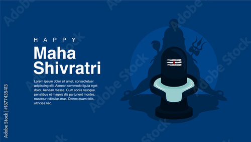 vector maha shivratri background template