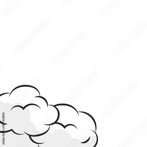 Comic style cloud illustration
