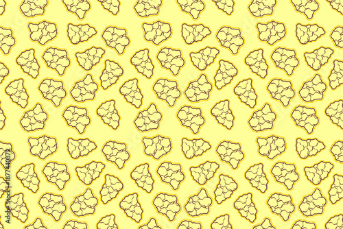 Doodle fried chicken seamless pattern background. Fried chicken chest doodle pattern. Doodle fried chicken chest pattern background. Fast food doodle pattern background.