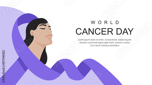 vector world cancer day background template