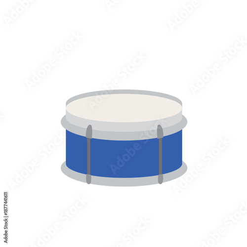 blue drum with drumsticks drums marching band music rhythm drumstick sound snare instrument emoji symbol sign icon vector illustration isolated flat