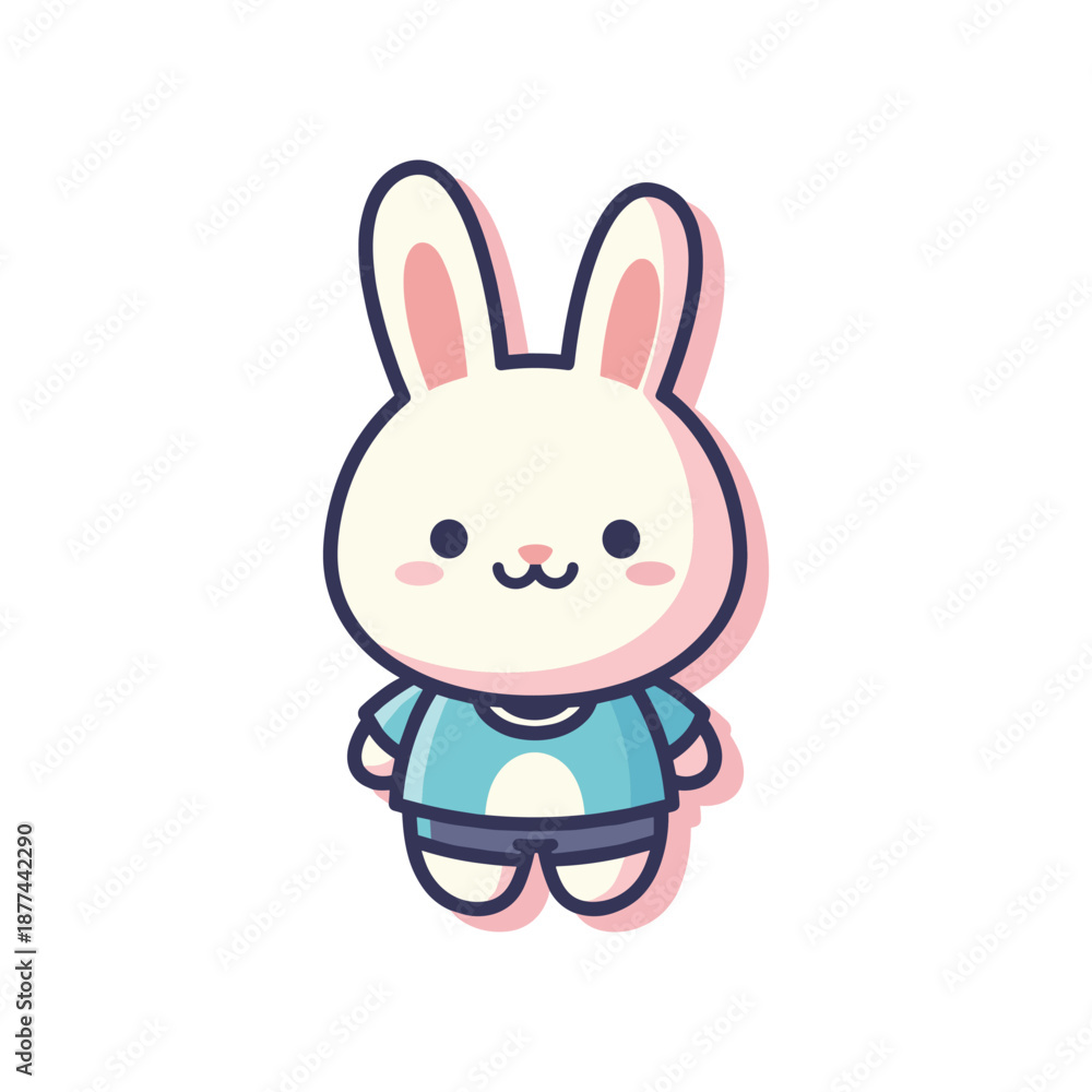 Obraz premium Adorable Cartoon Bunny Character Design