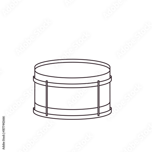 red drum with drumsticks drums marching band music rhythm drumstick sound snare instrument emoji symbol sign icon vector illustration isolated flat