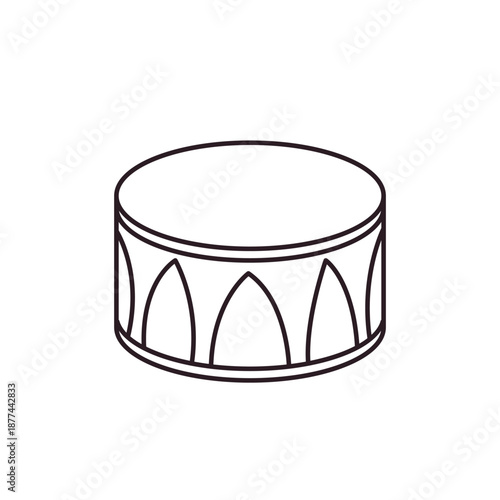 red drum with drumsticks drums marching band music rhythm drumstick sound snare instrument emoji symbol sign icon vector illustration isolated flat