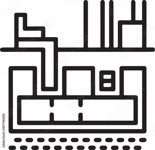 Building foundation icon