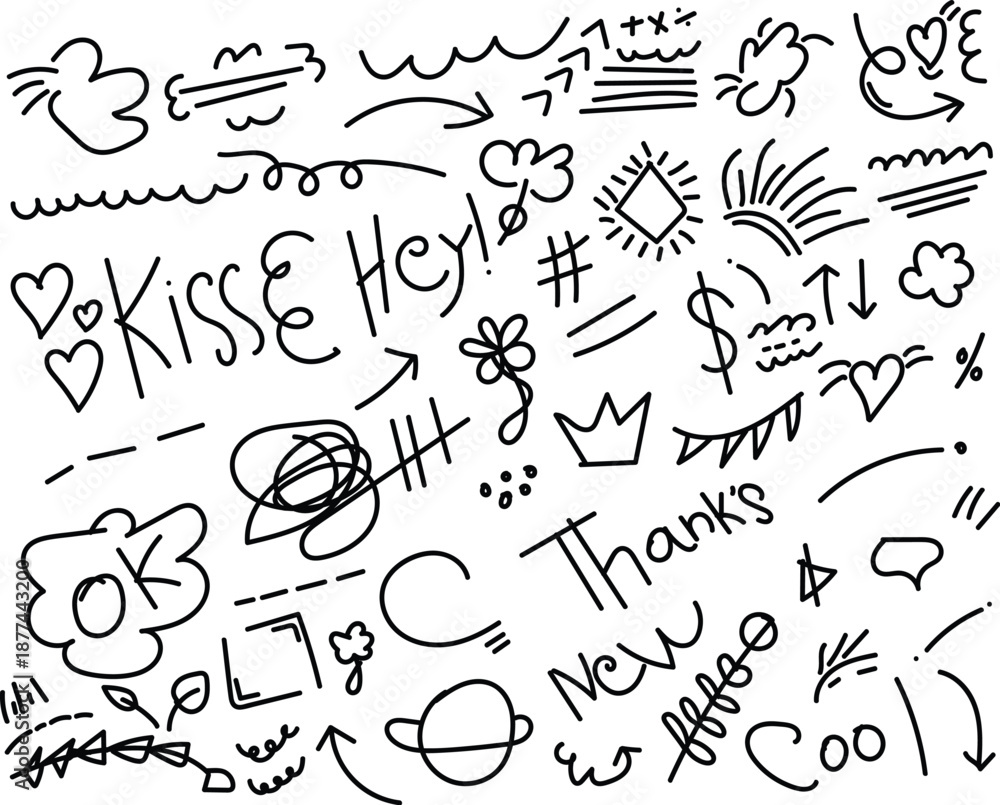 Obraz premium hand drawn seamless pattern illustration design