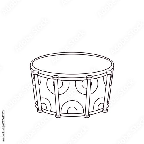 red drum with drumsticks drums marching band music rhythm drumstick sound snare instrument emoji symbol sign icon vector illustration isolated flat