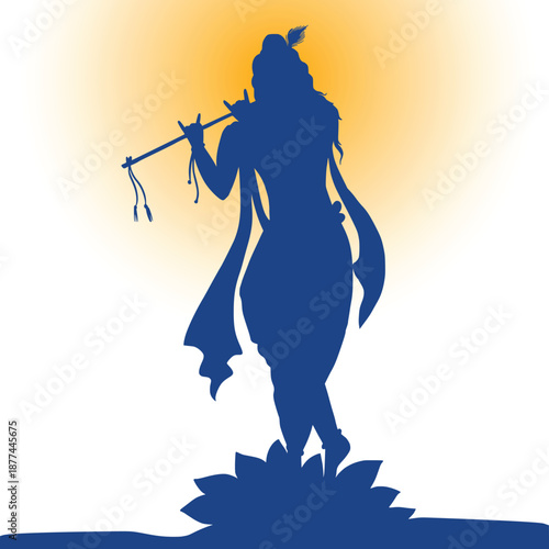 hindu god shree krishna spiritual concept background